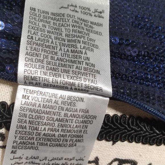 Holiday Navy Blue Sequined Trousers - Picture 9 of 9